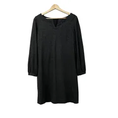 M-premierBLACK(エムプルミエブラック) ワンピース サイズ36 S レディース美品  - グレー 長袖/ひざ丈