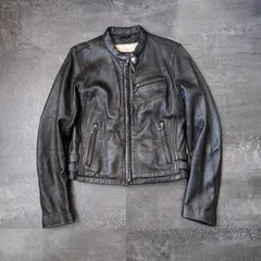 MOTO FIELD Lambskin Leather Single Riders Jacket Men S-M Black Japan Biker Soft モトフィールド シングルライダースジャケット ラムレザー メンズ S～M ブラック