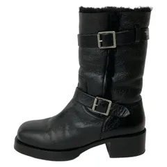 DIOR/ChristianDior(ディオール/クリスチャンディオール) ブーツ 37 1/2 D レディース - 黒 J'ADIOR/アウトソール張替済 ムートン