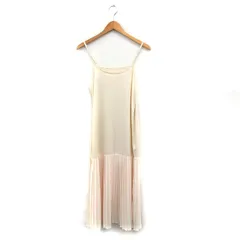 ナチュラルビューティーベーシック NATURAL BEAUTY BASIC キャミワンピース ロング プリーツ シンプル M ベージュ /KT2