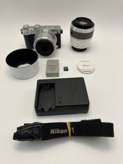 【ジャンク品】Nikon 1 J5 シルバー パワーダブルレンズキット Nikon 1 J ニコン ミラーレス J5 ダブルレンズキット シルバー 中古 Wi