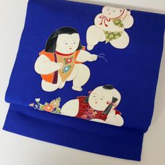 名古屋帯 洒落帯 高級 ♢ 正絹 塩瀬 唐子 童子 - メルカリ