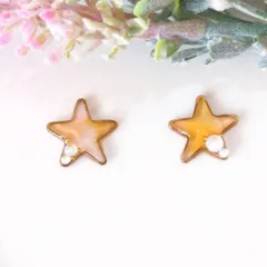 no.438　レジン　星　オーロラ　ピアス　イヤリング　ハンドメイド