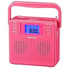 オーム電機 CDプレーヤー ラジオ AudioCommRCR-500Z ピンク - メルカリ