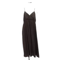 アーバンリサーチ URBAN RESEARCH キャミワンピース ゆったり フレア リボン ギャザー 無地 F ダークブラウン /NT29