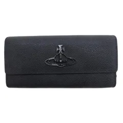 ヴィヴィアンウエストウッド Vivienne Westwood オーブ 長財布 フラップ レザー ブラック