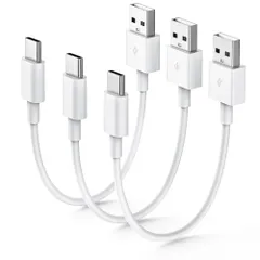 USB Type C ケーブル 短い 20cm/3本 タイプｃケーブル 最大3A 急速充電 持ち運び 高耐久 断線防止 データ転送 usb type c iPhone17/16/15シリーズ、iPad Mini/Pro、Galaxy S10/S9/N ...