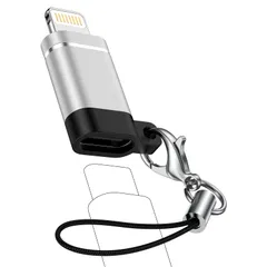 Ocbuo Type Cからライトニング変換 防紛失ストラップ付 タイプC Lightning変換アダプタ OTG機能 急速充電/高速データ転送 USB C(メス)-Lightning(オス）iPhone・iPad・AirPodsなどiOS機器対応