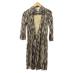 ダイアン・フォン・ファステンバーグ ワンピース サイズ4 S レディース美品  - ベージュ×ダークブラウン×ピンク