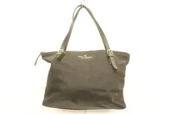 【中古】 kate spade レディーストートバッグ -- ナイロン トートバッグ kate spade -- 黒 ブラック ロゴ