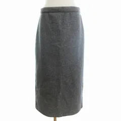ザラ ZARA スカート ロング丈  後ろスリット 無地 グレー L