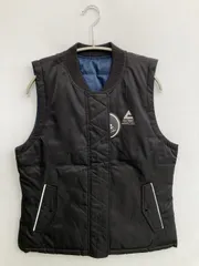 GENERAL IDEA ダウンベスト 95(66) ブラック ナイロン 無地 ワンポイント ブランドロゴ キルティング フードなし