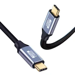 USB-C & USB-C ケーブル 1M Type-c ケーブル USB3.2 Gen2(10Gbps) PD対応 100W/5A急速充電 4K/60Hz映像出力 超高耐久ナイロン タイプc機種対応