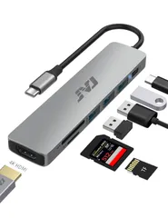 USB C ハブ 7-in-1 USBC 変換アダプタ タイプc ハブ [ 4K HDMI/PD急速充電/ USB3.0/2.0/ SD/MicroSD ] type cハブ Thunderbolt 3/4を搭載した機種対応 MacBook/iPad ...