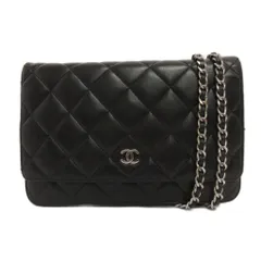 シャネル CHANEL マトラッセ クラシック チェーンウォレット ショルダーバッグ 黒 ブラック