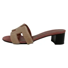 HERMES(エルメス) ミュール 35 1/2 レディース オアジス ピンクベージュ ファー