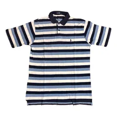 90s ポロバイラルフローレン　ポロシャツ　Lサイズ　ボーダー　スリランカ製 古着