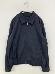 GLOBAL WORK ブルゾン M ネイビー 無地 ショート丈 フードなし ジップアップ