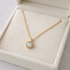 A008「一陽」良き運気の巡りを 一粒 ネックレス sonaダイヤ 18k - メルカリ