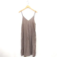 アントマリーズ Aunt Marie's キャミワンピ ワンピース ロング プルオーバー 薄手 ノースリーブ 茶 ブラウン /TT