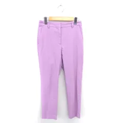 プラステ PLST リネンブレンド スティックパンツ テーパード 薄手 M 紫 ライトパープル /TT