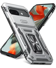 ★PNEWQNE 対応 Google Pixel 9A 用のケース リング付き 衝撃吸収 耐衝撃 スタンド機能 米軍MIL規格 グーグル ピクセル9a 用のケース 全面保護 360°回転 滑り落ちにくい 人気 おしゃれ 携帯カバー グレー