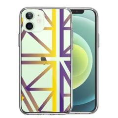 iPhone12 ケース クリア 幾何学 スマホケース 側面ソフト 背面ハード ハイブリッド