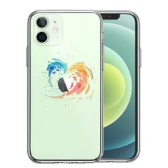 iPhone12mini ケース クリア 幾何学 ハート スマホケース 側面ソフト 背面ハード ハイブリッド