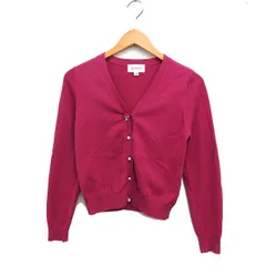ジルバイジルスチュアート JILL by JILLSTUART ニット カーディガン Vネック 無地 ビジューボタン コットン 綿 FR ピンク /FT40