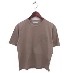 グリーンレーベルリラクシング ユナイテッドアローズ green label relaxing Tシャツ カットソー 丸首 無地 シンプル 半袖 S ベージュ 茶 /TT