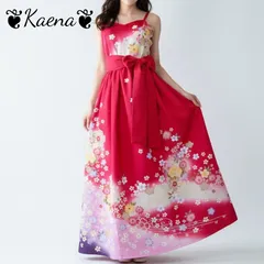 ❦Kaena❦　着物リメイク　ワンピース　ビスチェ　ドレス　レースアップ　ロング　振袖　ギャザー　ハートカット　ウエスト紐　結婚式　パーティー　オケージョン　セレモニー　フォーマル　ステージ衣装