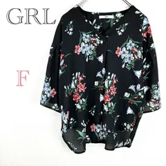グレイル♡GRL【F】花柄ブラウス　シアー　シースルー　シフォンシャツ