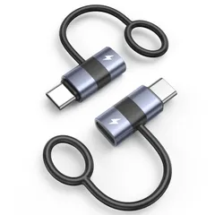 FEYUCOC ライトニング タイプc 変換(2個セット) PD 60W 急速充電 Lighting USB-C 変換アダプタ アルミ合金外装 シリコンバンド設計 iOS からタイプC変換コネクタ らいとにんくけーぶる Type c 変換アダプタ i ...