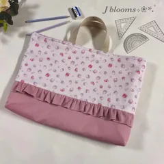 ハンドメイド♡レッスンバッグ♡いちご 入園 入学 女の子