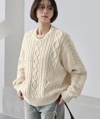 MONO-MART ニット/セーター L アイボリー