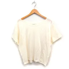 B&Y ユナイテッドアローズ BEAUTY&YOUTH ビューティー&ユース 異素材切替 ニット カットソー Tシャツ 半袖 ボートネック 無地 アイボリー 白 /FT32