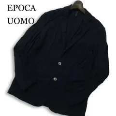 EPOCA UOMO エポカ ウォモ 通年★ アンコン テーラード ジャケット Sz.48 メンズ 紺 ネイビー 日本製
