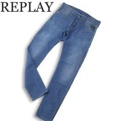 REPLAY リプレイ USED加工★ HYPERFLEX ANBASS ストレッチ スキニー デニム パンツ ジーンズ Sz.31 メンズ