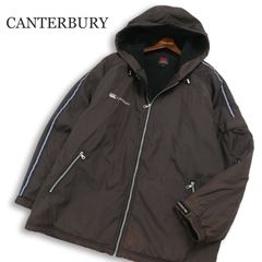 CANTERBURY カンタベリー ラグビー 秋冬 裏起毛★ ロゴ フーディー ジャケット ベンチ コート Sz.XL メンズ 大きいサイズ