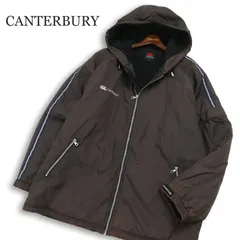 CANTERBURY カンタベリー ラグビー 秋冬 裏起毛★ ロゴ フーディー ジャケット ベンチ コート Sz.XL メンズ 大きいサイズのサムネイル