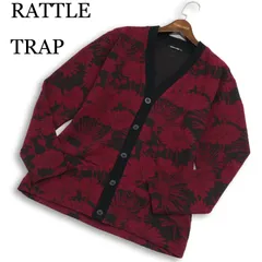 24SS★ RATTLE TRAP メンズビギ 通年 花柄 フラワー ジャガード 総柄★ V ネック ニット カーディガン 羽織り Sz.M メンズ