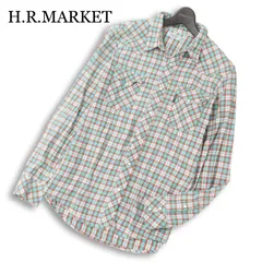 H.R.MARKET ハリウッドランチマーケット 通年★ 長袖 ウエスタン チェック シャツ Sz.3 メンズ 日本製