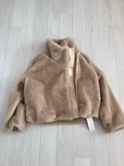 新品 フェイクファー ジャケット ファー ムートン