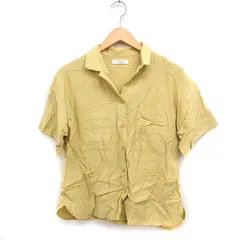 サマンサモスモス SM2 blue 半袖 シャツ オープンカラー 無地 シンプル F イエロー 黄 /FT9