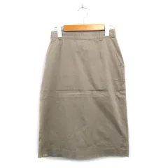 ナチュラルビューティーベーシック NATURAL BEAUTY BASIC タイトスカート 膝丈 コットン シンプル M ベージュ /KT1