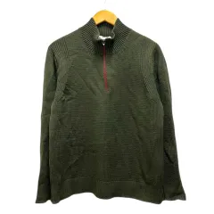 ブルネロクチネリ BRUNELLO CUCINELLI ニット セーター ハーフジップ モックネック 長袖 48 緑 カーキのサムネイル