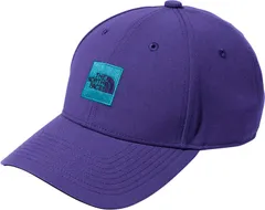 ザ・ノース・フェイス THE NORTH FACE アウトドア スクエアロゴキャップ メンズ レディース 帽子 シンプル 紫外線 UVカット UPF50+ 日除け 暑さ対策 面ファスナー サイズ調整可能 ワンポイント  NN02334 TP TNFパープル