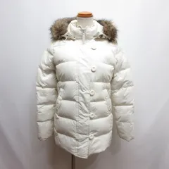 ギャップ GAP ダウン コート ジャケット XXS オフホワイト ファー・フード取外し可