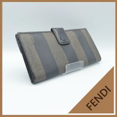 【FENDI】 フェンディ ペカン柄 二つ折り長財布 ストライプ ヴィンテージ FENDI（フェンディ） フェンディ/ペカン柄Wホック長財布/3511-30806