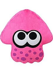 [중고 - 아주 좋은] Splatoon2 쿠션 오징어 (네온 핑크) 봉제 인형 높이 35cm